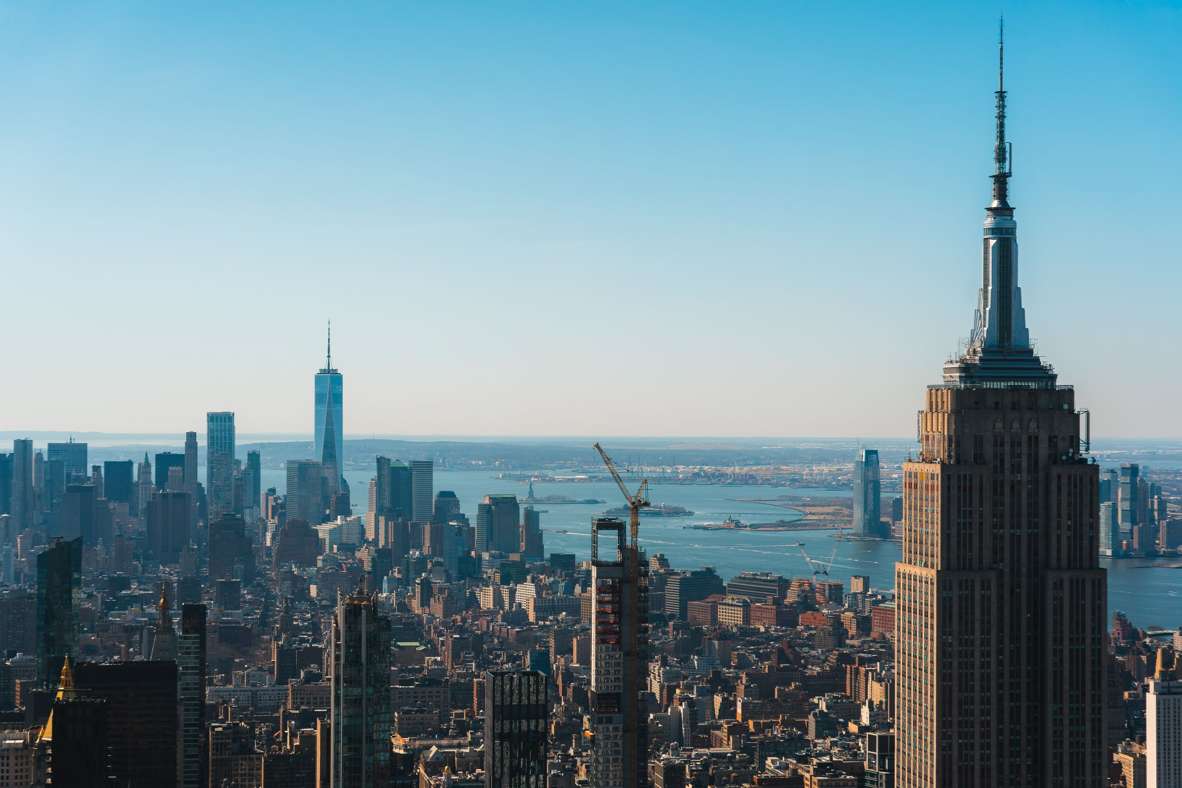 Aerial view of the New York City skyline